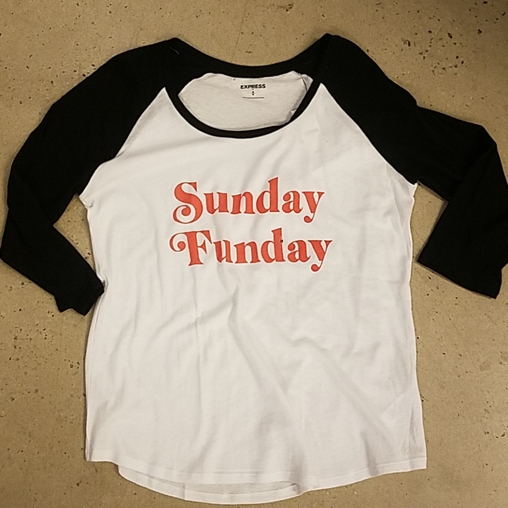 Express Sunday Funday black and white grap…